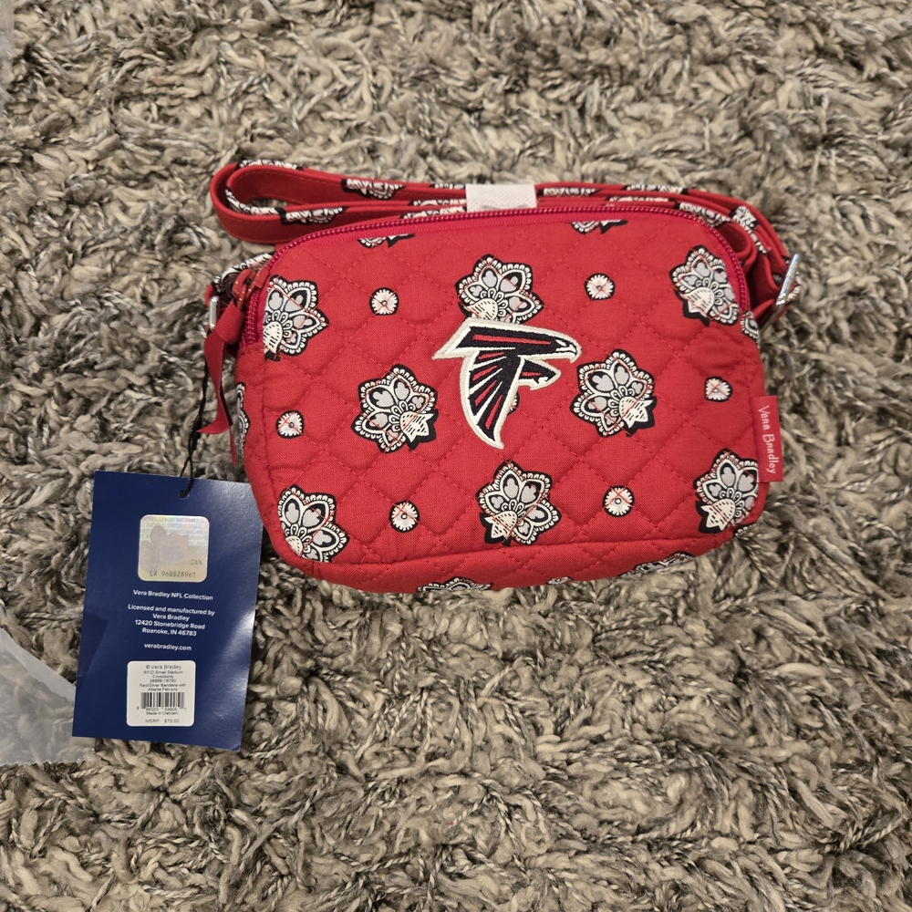 Vera Bradley Atlanta Falcons Red Quilted Crossbody Bag